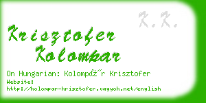 krisztofer kolompar business card